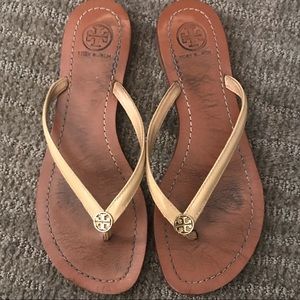 Tory Burch Patent Leather Flip Flops